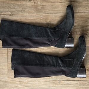 Vince Camuto Black Frances Knee High Heeled Boots